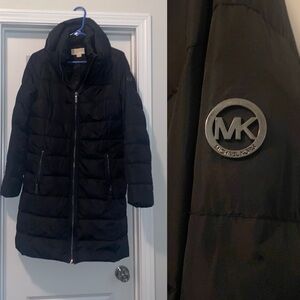 Michael by Michael Kors Black Parka Length Down Puffer Jacket